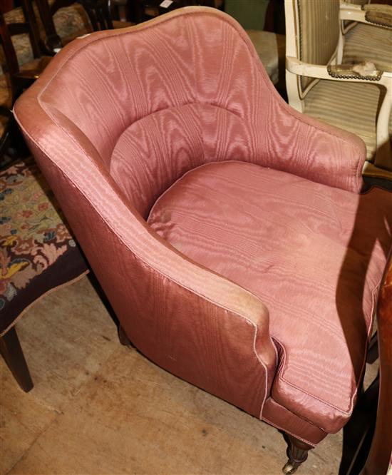 Pink tub chair